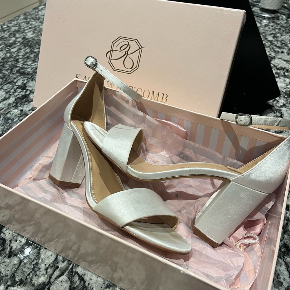 Women's Cream Heeled Sandals